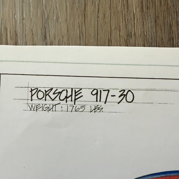 Porsche Racer Car Drawing from the 80's - Copy - Picture 2 of 8
